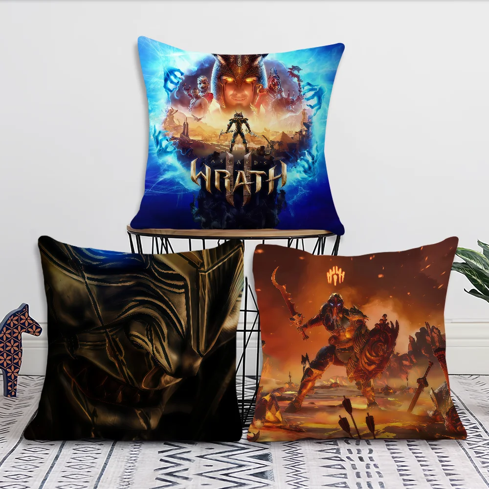 Game A-AsgardS W-WrAth 2 Cushion Cover For Pillow Printing Sofa Decoration Home Car Room Coffee Shop Office Nordic Simplicity