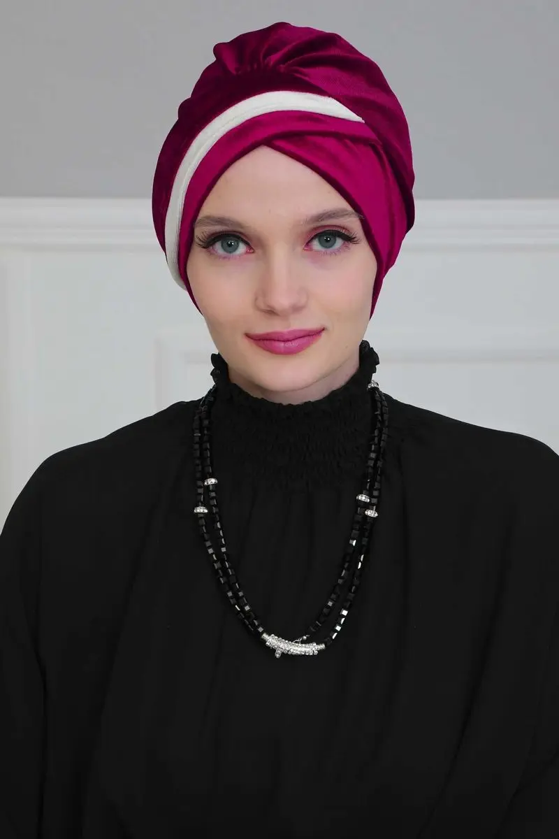 Doppel farbe samt Knochen kirsche rot