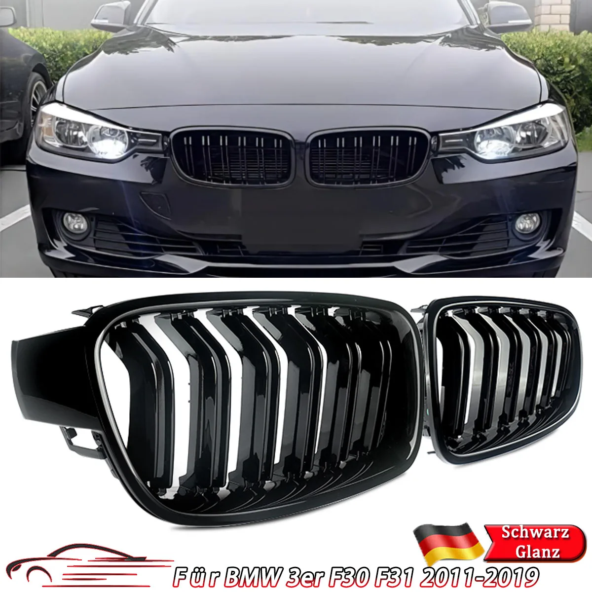 For BMW 3 Series F30 F31 320i 325i 325Xi 330i 330Xi LCI Facelift 2012 2013 2014 2015-2018 Front Bumper Kidney Grill grille