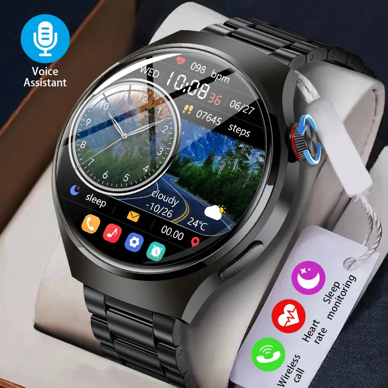 

LIGE 2024 New Smart Watch Men AMOLED HD Screen Custom Watch Face Bluetooth Call Blood Oxygen Sport Fitness Men Smartwatch Women