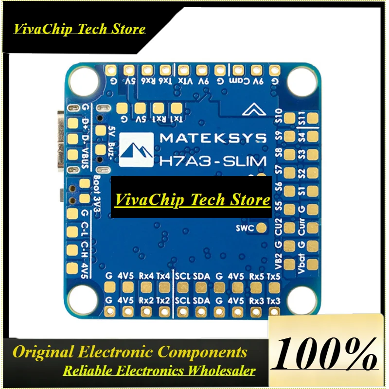 VIVaSMateksys H7A3-SLIM Flight Controller STM32H7A3RIT6 Built-in ICM42688P 2-8S LiPo For RC FPV Long Range Racing Drone