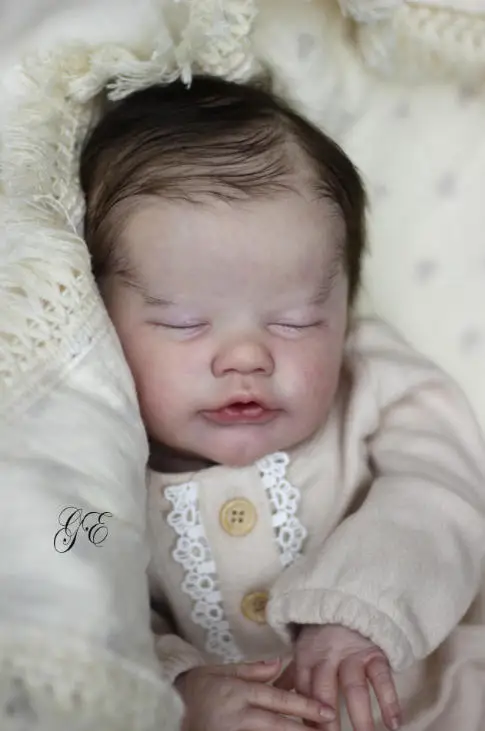 NPK 19inches Reborn Primrose Asleep/Awake Doll Kit Limited Edition Blank Mold Fresh Color Kit with Cloth Body