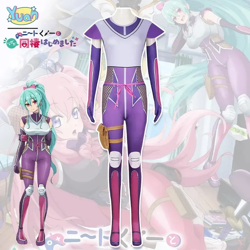 

New Anime I'm Living with An Otaku NEET Kunoichi Momochi Ayame Cosplay Ninja Costume Adult Women Suits Jumpsuit Battle Uniform