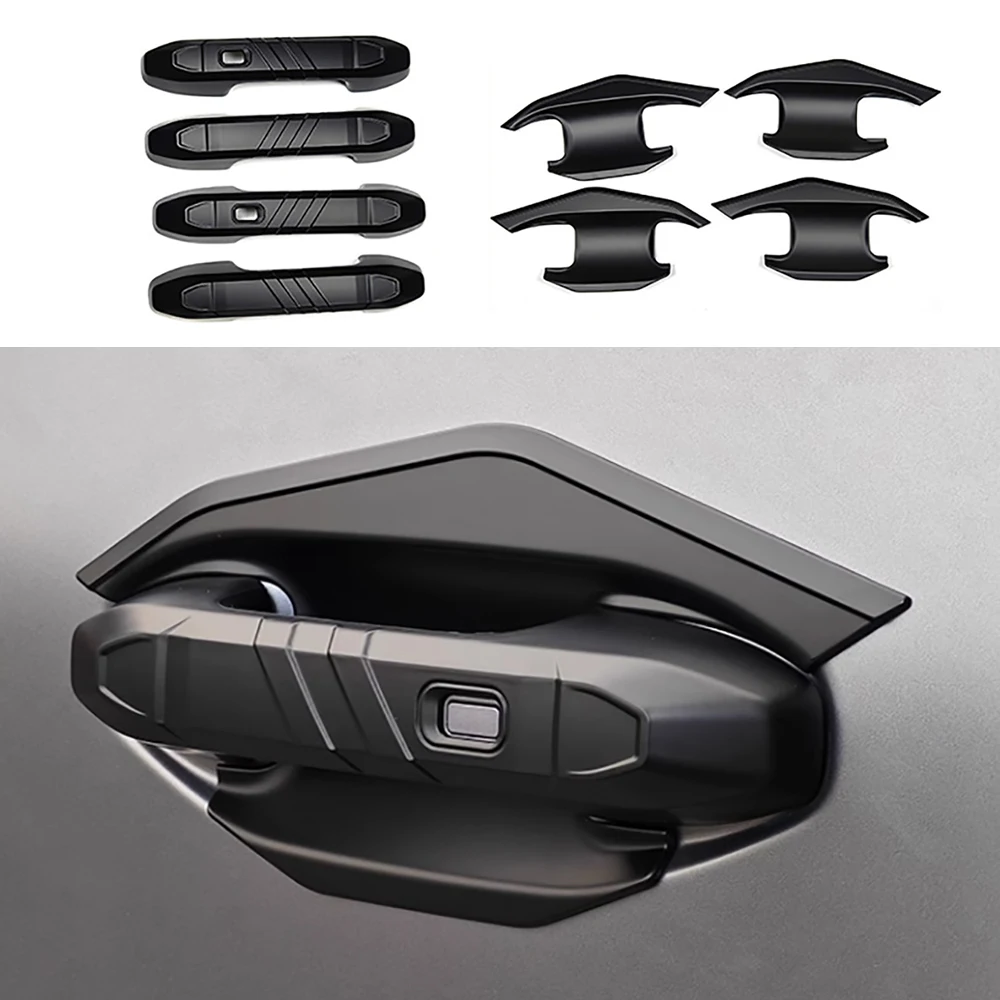 

ABS Matte Black Door Handle + Door Bowl Cover For Chery Jetour Traveler 2023 2024 Off-road 4x4 Car Exterior Modification Parts