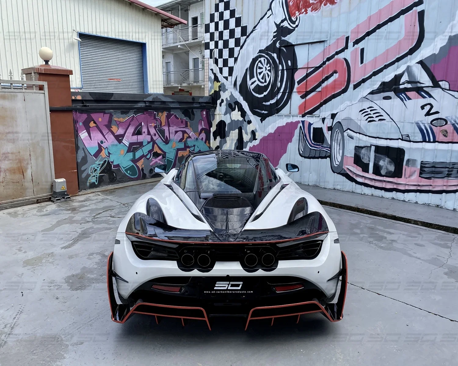 For Mclaren 720S Upgrade Msy Style Carbon Fiber Car Bumpers Front Lip Side Skirts Fender Rear Diffuser Body Kit