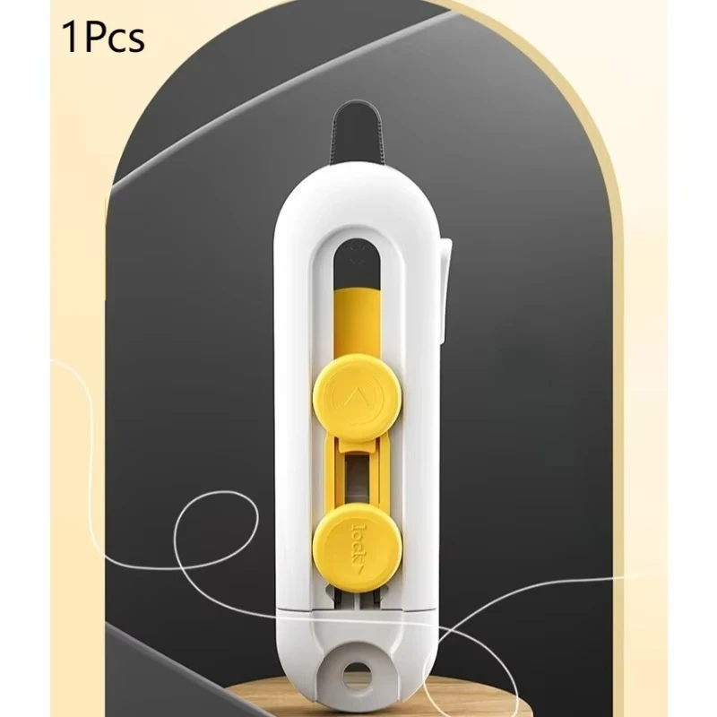 Magnetic Retractable Multi-Function Utility Knife, Manual Retractable Safety Cutter, For Cardboard, Craft Paper, Office, Tool