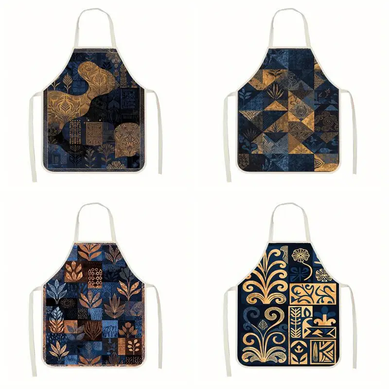 

Art Deco Pattern Aprons Linen apron, suitable for kitchen cooking, parent-child interaction, painting and other scenarios