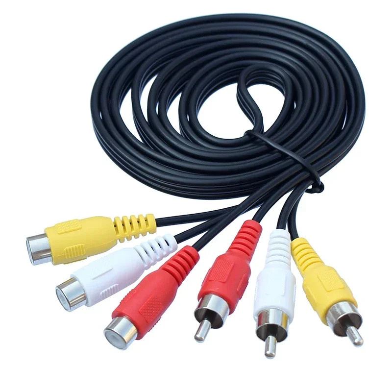 Cable extensión 3RCA macho a hembra AV audio y vídeo