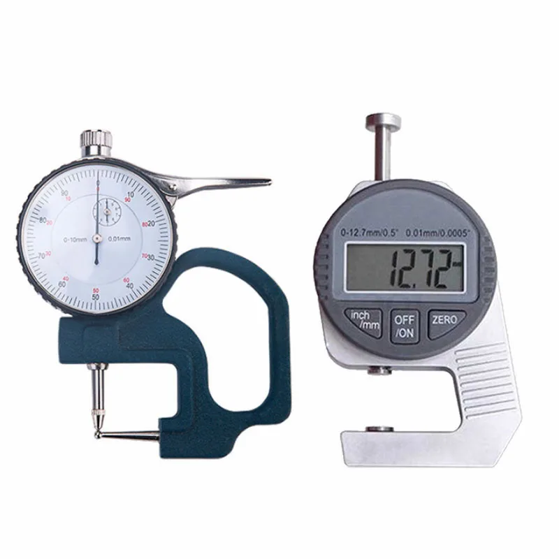 B50 0-20mm Dial Thickness Gauge Curved Tip 0-10mm For Hollow Pipe Or Circular Tube Caliper Gauge  thickness digital tester