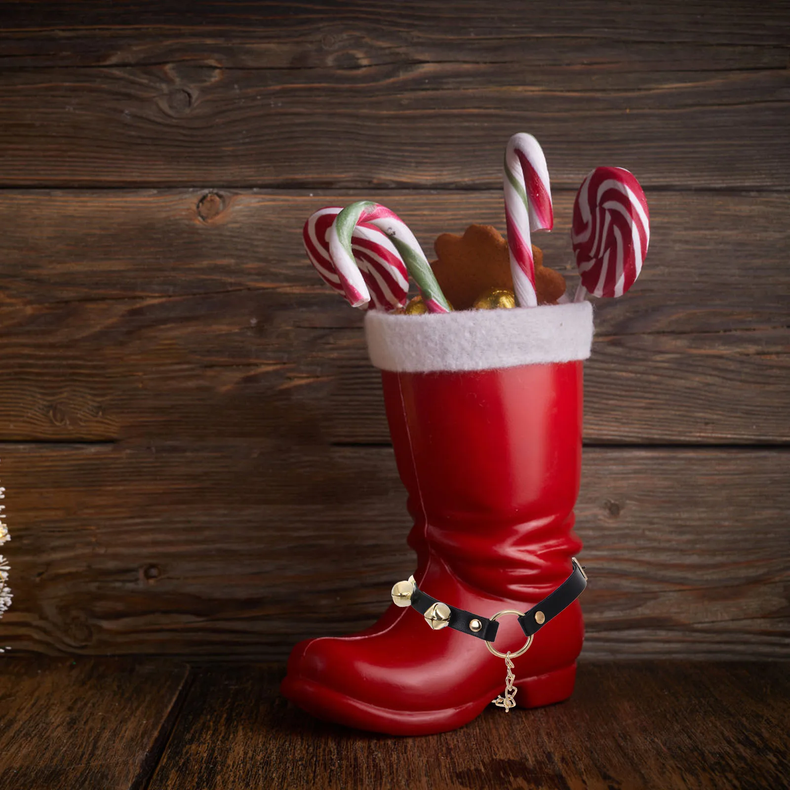 

2Pcs Christmas Bells for Shoes Party Decoration Unique Design Festive Cheer Dog Accessories PU Bell Necklace with Bells