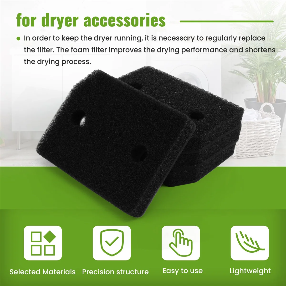 OQZEX 4 filtri di ricambio per asciugatrice per Miele 9164761   per tappetino filtro asciugatrice pompa di calore asciugatrice per ACTIVE TDB230WP TCE530WP, ecc