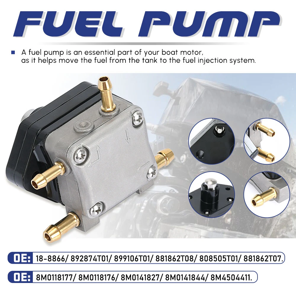 8M0118177 8M0141827 Fuel Pump For Mercury 4 Stroke 40HP 50HP 60HP 881862T 892874T01 18-8866