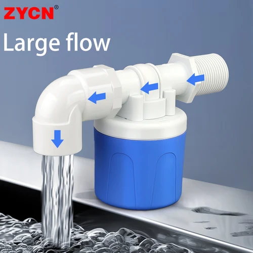 Imagen 2 del producto Válvula de Control de nivel de agua automática, válvula de bola de flotador, interruptor de flotador de piscina de torre de plástico, válvula de entrada de agua de alta calidad, 1/2 "", 3/4"", 1""