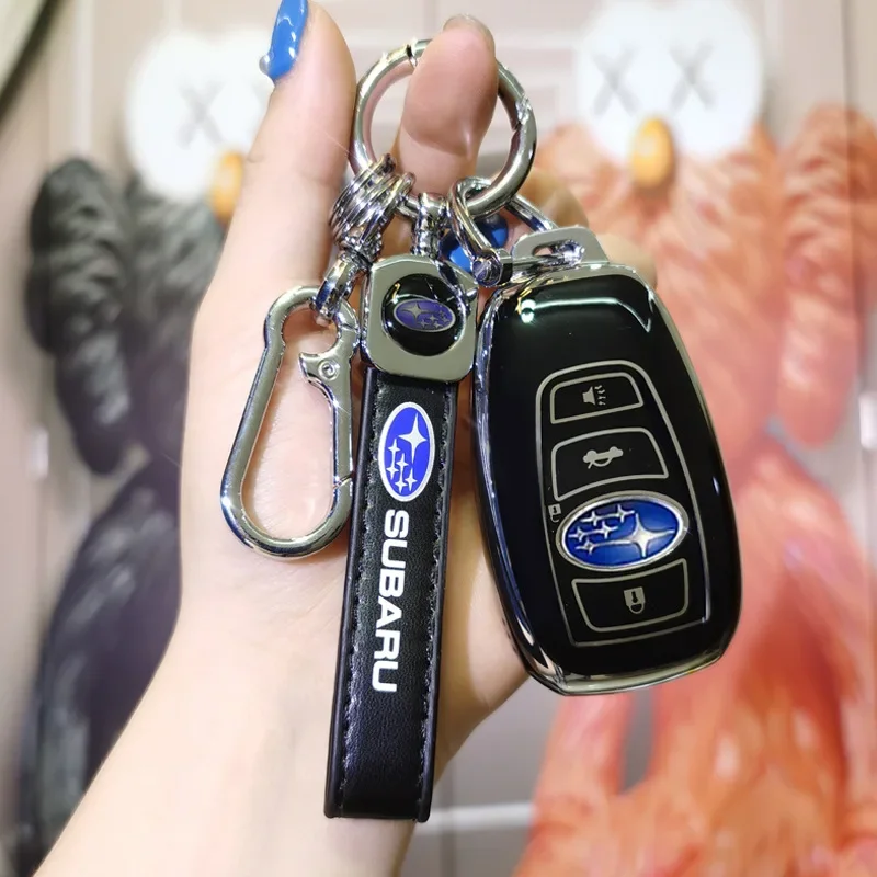غطاء مفتاح راقي لمفاتيح سوبارو مناسبة لسوبارو XV فورستر Outback الأسد سيارة شل مشبك نماذج الرجال والنساء