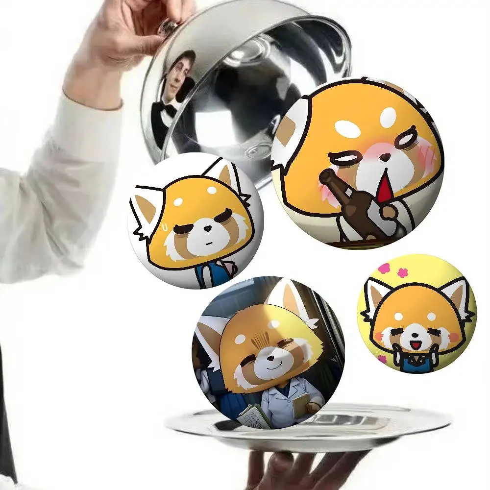 A-Aggressive R-Retsuko Badges Button Creative Funny Quotes Badge Clothes Backpack Jewelry Gift For Kids Friends