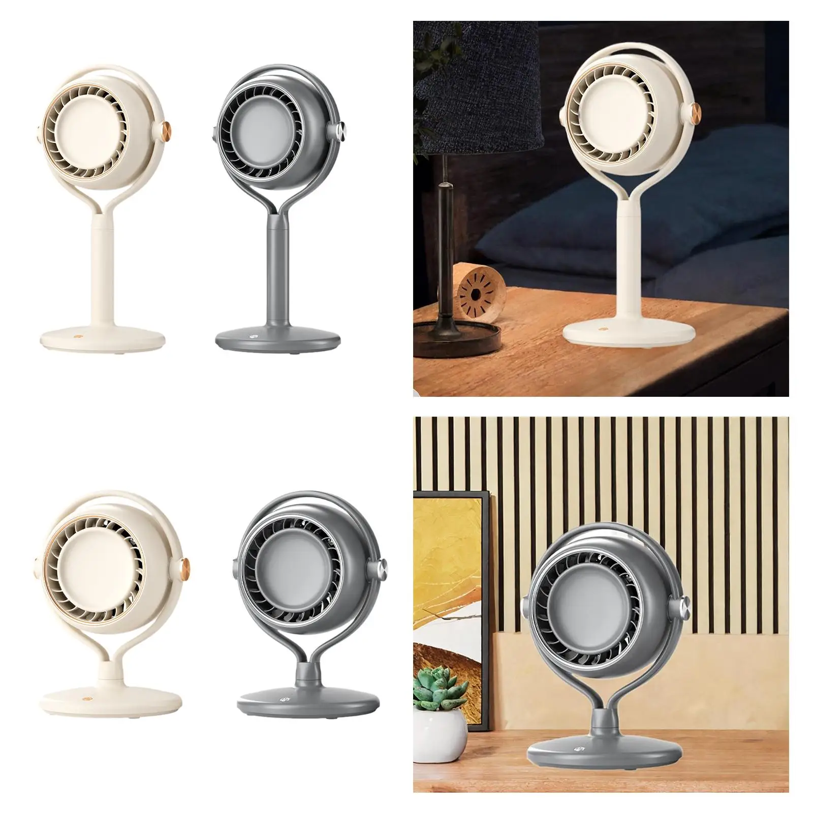 Portátil Silencioso Multifuncional Fan, Personal Fan, Desktop Fan, USB Desk Fan para Camping, Beach Table, Home Travel, Ajuste de 3 velocidades