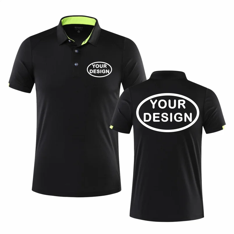 Summer Quick Drying POLO Shirt Logo Custom Printing Embroidery Golf Custom Your Logo Sports T-shirt Top