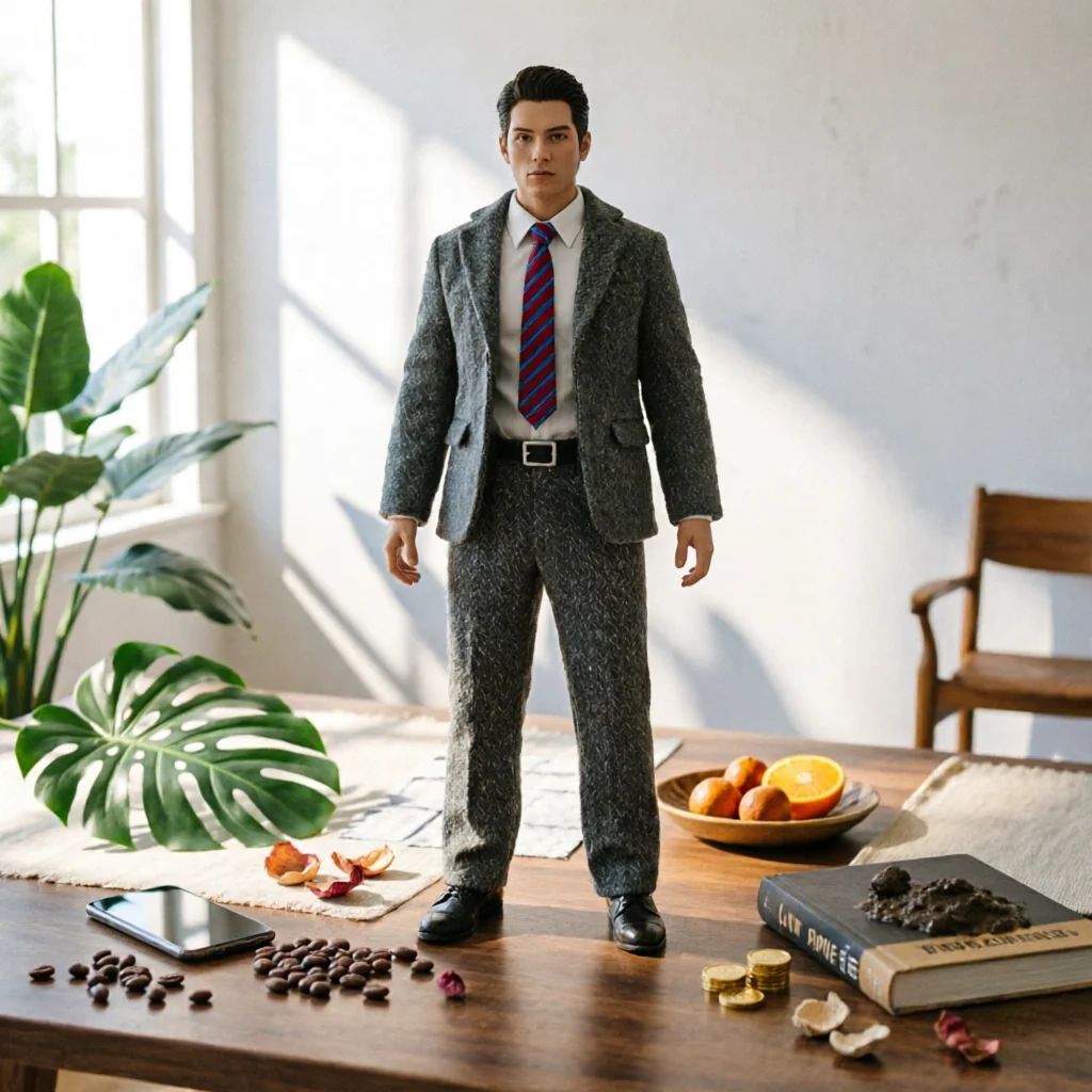 

1/12 Scale Suit Set Stylish Design 6-Inch Male Figure Outfit Collectible Accessory Detailed Tailoring for Hobbyists