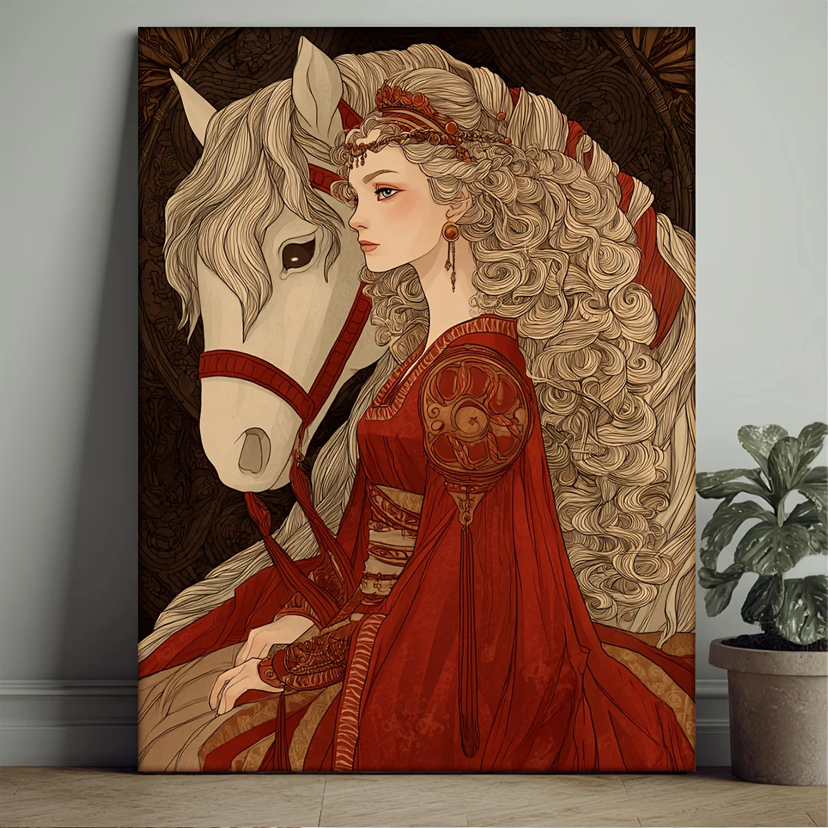 500/1000/1200/2000PCS Puzzles for Adults Comic Style Celtic Goddess,Jigsaw Puzzles Brain Challenge Game Gift Home Decor