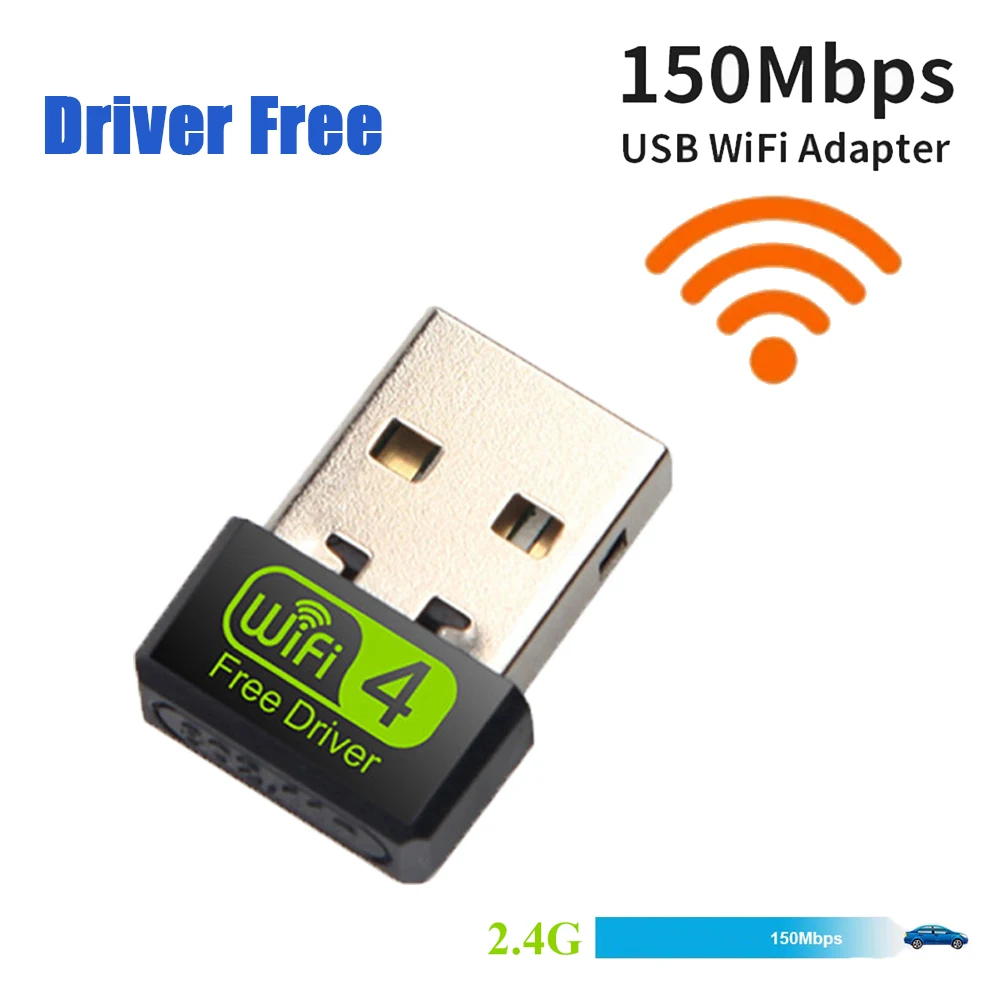 

2.4G USB Wifi Adapter 150Mbps Wireless Network Card RTL7601 WiFi Dongle Receiver 802.11b/n/g Antenna Wifi Ethernet Adapter