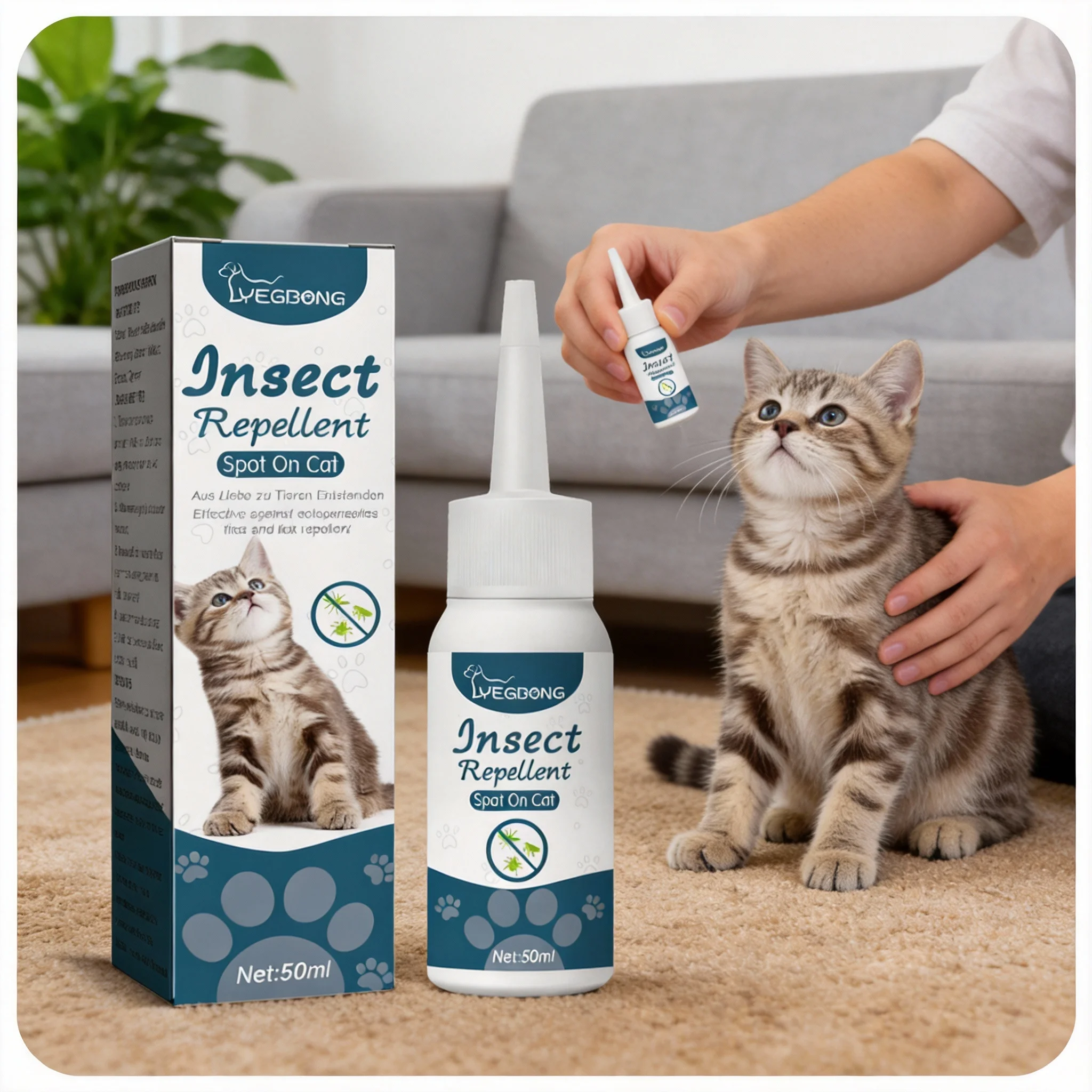 1/3/5/10PCS Pet Flea Killer Drops Anti Fleas Cats Ticks Lice Mite Removal Relieve Itching Dogs Ringworm Treatment Pet Insect Rem