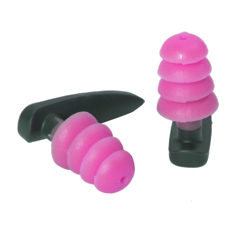 Bouchons d'oreille natation en Silicone souple, confortables, étanches, antibruit, réutilisables, pour Protection des