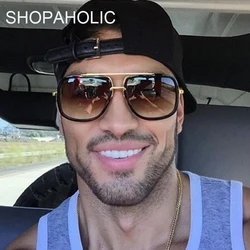 Classic Square Sunglasses Man Brand Designer Driving Gradient Sun Glasses Male Metal Frame Vintage Fashion Gafas De Sol