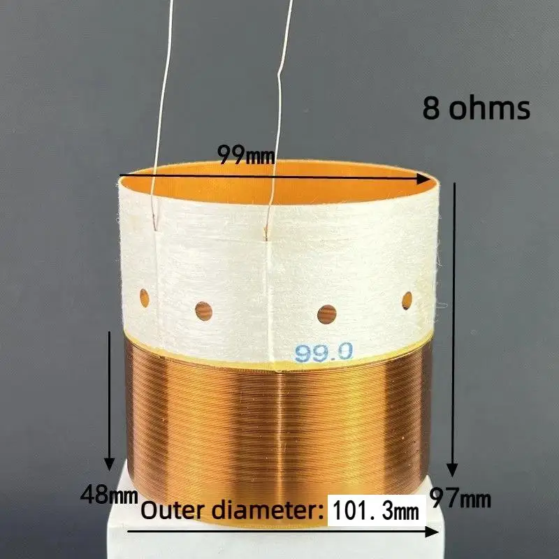 1pcs 99MM Audio Bass Speaker Voice Coil Subwoofer Woofer Sound 2 Layers Wire DIY