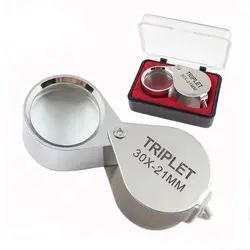 Folding jewellery appraisal magnifying glass 30 times portable mini handheld geological play antique jewellery tools