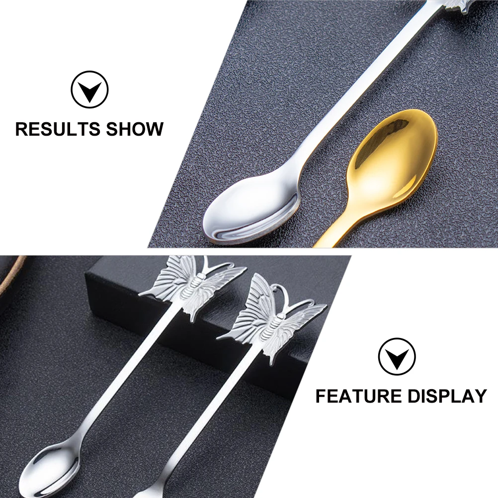 

Butterfly Spoon Fork Set Stainless Steel Lightweight Convenient Flatware for Daily Use Tableware and Gift