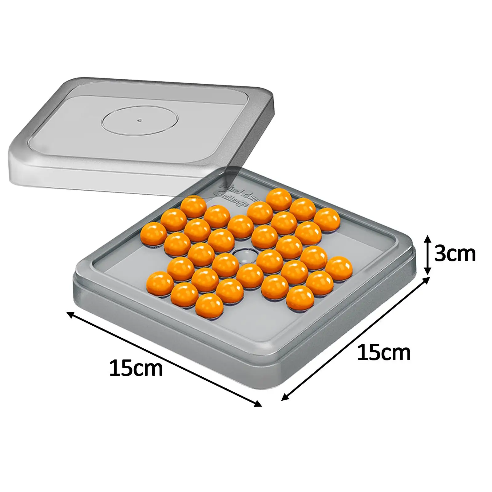 Juego de mesa solitario con 32 clavijas, ajedrez independiente de 5,91 pulgadas x 5,91 pulgadas para mesa de centro, entretenimiento para fiestas, juguete de viaje, 1 jugador