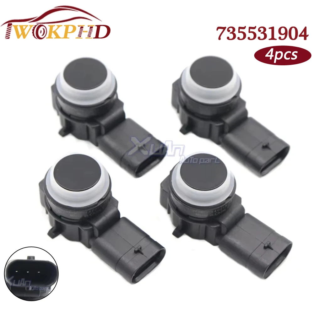 4pcs NEW Car Reverse Parking Sensor 735531904 For Jeep Fiat 500L Alfa Romeo Peugeot Boxer Bipper For Citroen 735531904