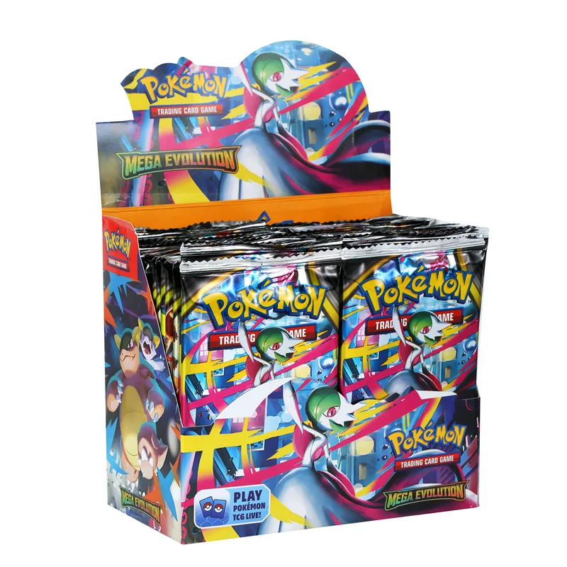 

MEGA 360Pcs Pokemon Card MEGA EVOLUTION Lucario Prismatic Evolutions Game Cartoon English Booster Battle Transaction Card Gifts