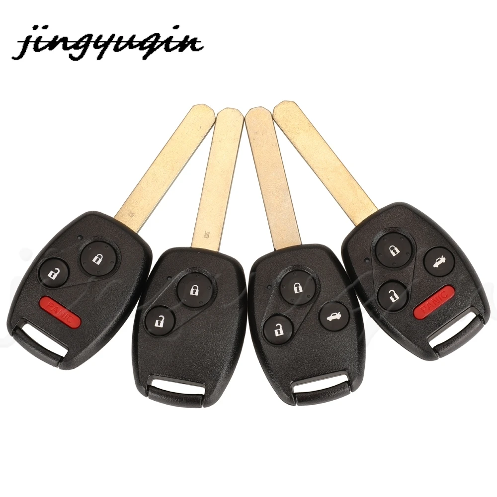 

jingyuqin 10pcs 2/3/4BTN Replacement Remote Car Key Shell Case For Honda Accord Civic CRV Pilot Jazz Crv Odyssey With Buttons