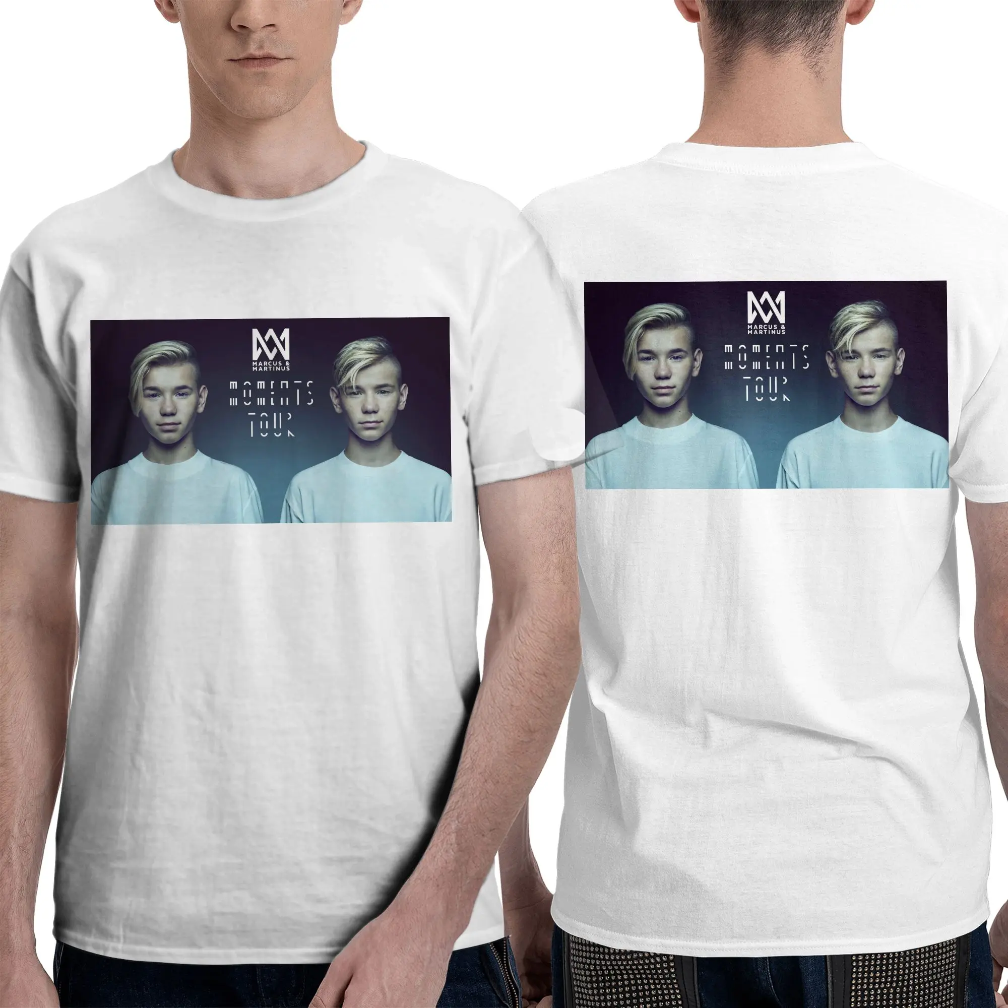 100% Cotton Marcus And Martinus Sweden Norway Eurovision T-Shirt Men's Double Sided T Shirt Men O-Neck Summer Shirts Tops S-6XL