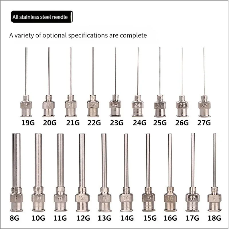 1 inch stainless steel dispensing needle 8G to 19G precision needle dripping, gluing and gluing machine consumables