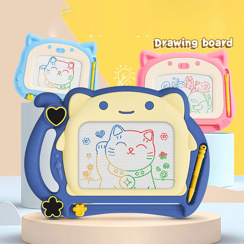 Tableau de graffiti coloré pour enfants, dessin animé, tableau magnétique effaçable, tableau d'écriture, éducation précoce, accessoires d'éveil aléatoires