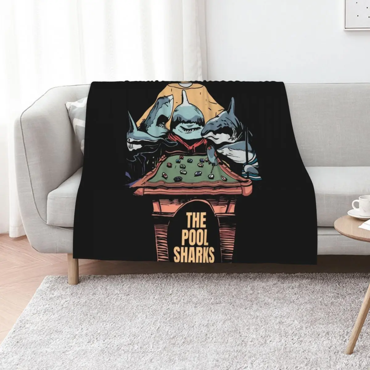The Pool Sharks // Funny Parody Painting Throw Blanket Warm Comfortable Blanket Gift for Parents Friends
