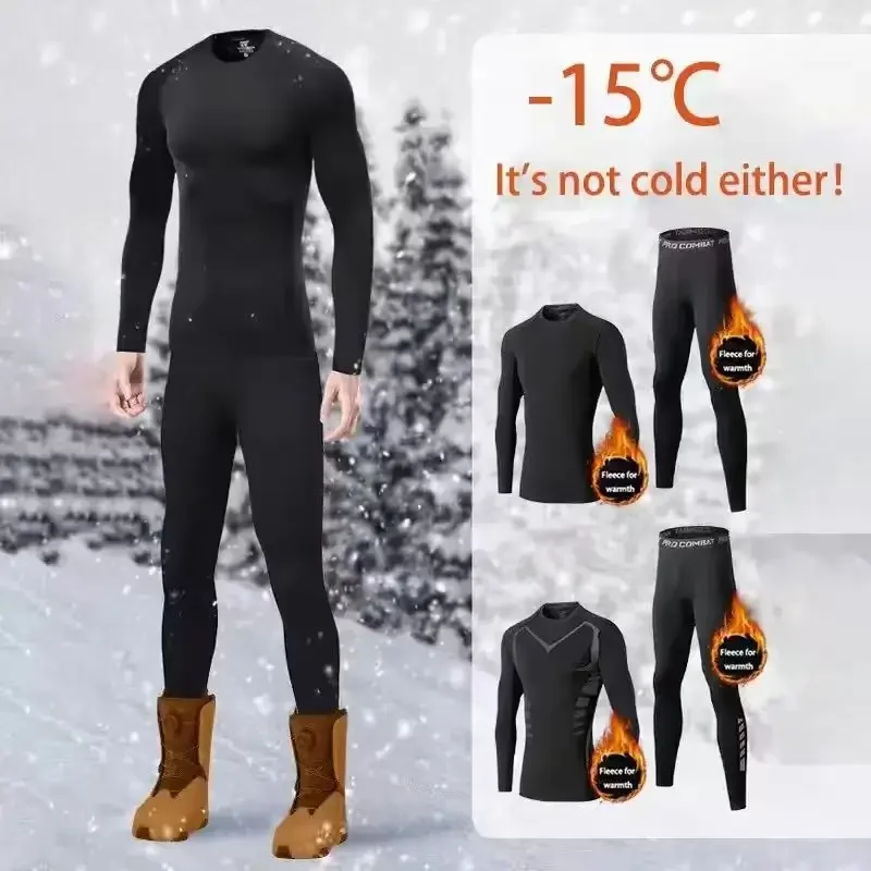 

New Style Men's Warmth-Increasing Underwear - Thick Fleece Winter Warmth-Increasing Underwear - Sport Base Layer