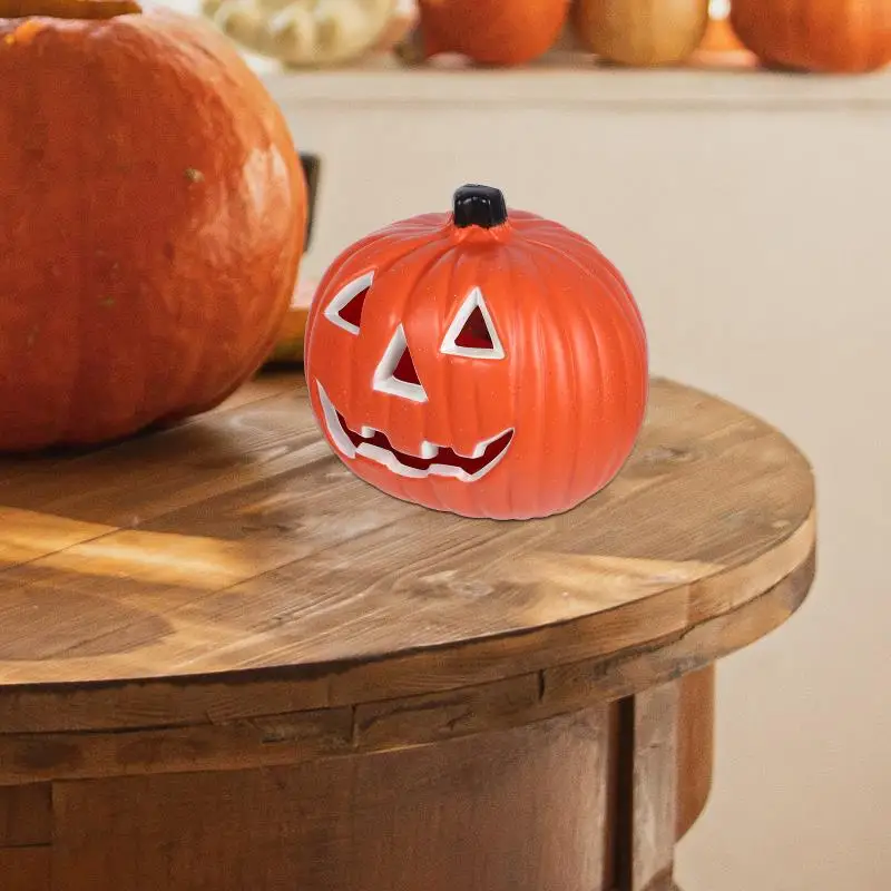 1Pc Dekorative Kürbis Halloween Requisiten Laterne Dekor Kürbis Dekoration Kürbis Licht Outdoor Halloween Decorationsation – Detail 8