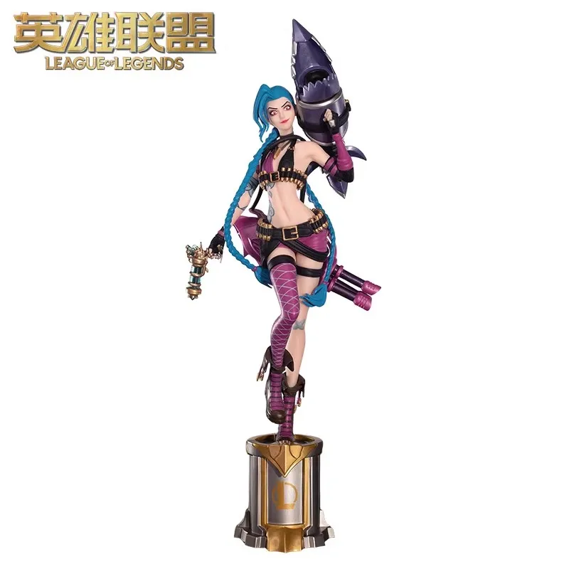 League Of Legends Cmge Jinx Action Figure 3d Modeling Pen Anime Figures Ornament Game Peripherals Trendy Toy Children Toy