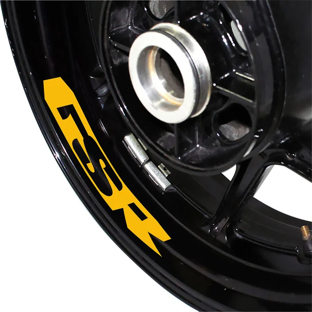 Motocicleta Inner Rim Adesivos, Decalques de quadro reflexivo roda, 8 X, GSR600, GSR 600, Gsr600, alta qualidade