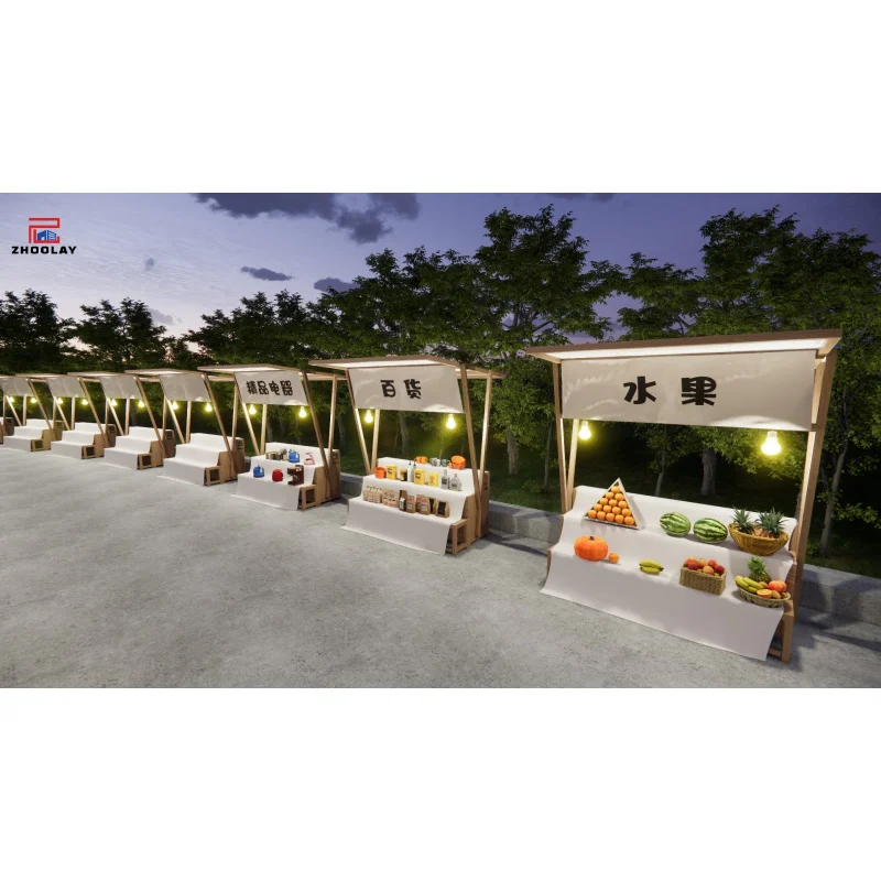 custom.Night Market Toys flowers Bread Beverage Stall  Mobile Outdoor Shop Customizable Display Rack