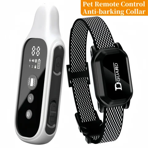 Coleira de treinamento digital para cães, 800m, à prova d'água, recarregável, controle remoto, animal de estimação, com display lcd, para todos os tamanhos, som de vibração de choque