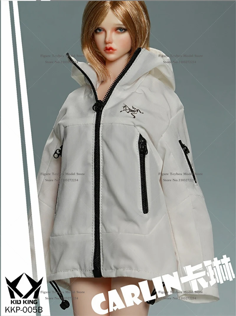 KID KING KKP005 1/6 CARLIN หุ่นจำลองแบบขยับตาได้ ดีไซน์หัวประณีต ผมสีน้ำตาลแดงหยิก ของเล่นตกแต่งสำหรับตุ๊กตาผู้หญิงขนาด 12 นิ้ว