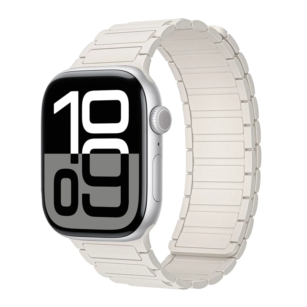 Magnetisches Schlaufenarmband für Apple Watch 46mm 44mm 40mm 45mm 41mm 42mm Silikonarmband iWatch Series 12 11 10 9 SE Ultra 4 3 – Detail 4