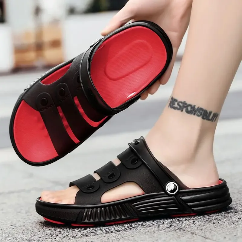 

Sabot Outdoor Slides Plastic High Quality Fashion Y2k Men's Shoe Mascullino Rubber 2025 Style Casual Trend Fun Pvc Male Slipper