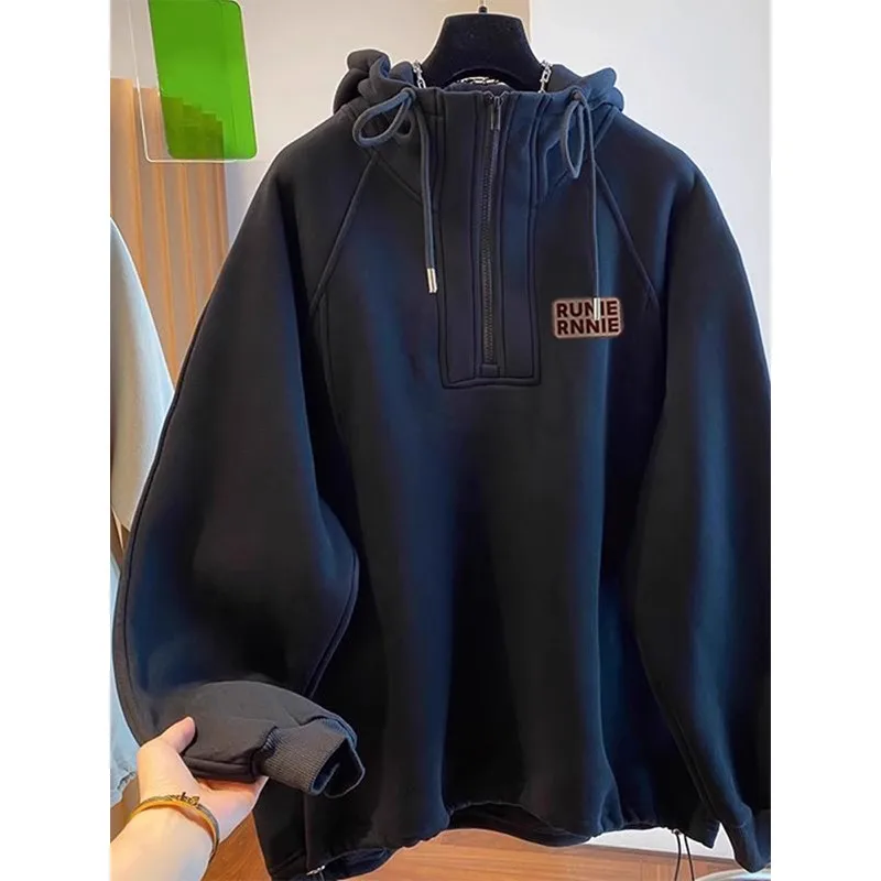 

Утепленная флисовая толстовка на молнии больших размеров (до 300 фунтов), осенне-зимняя, уличный стиль, парная куртка, защита от морщин, антибактериальная