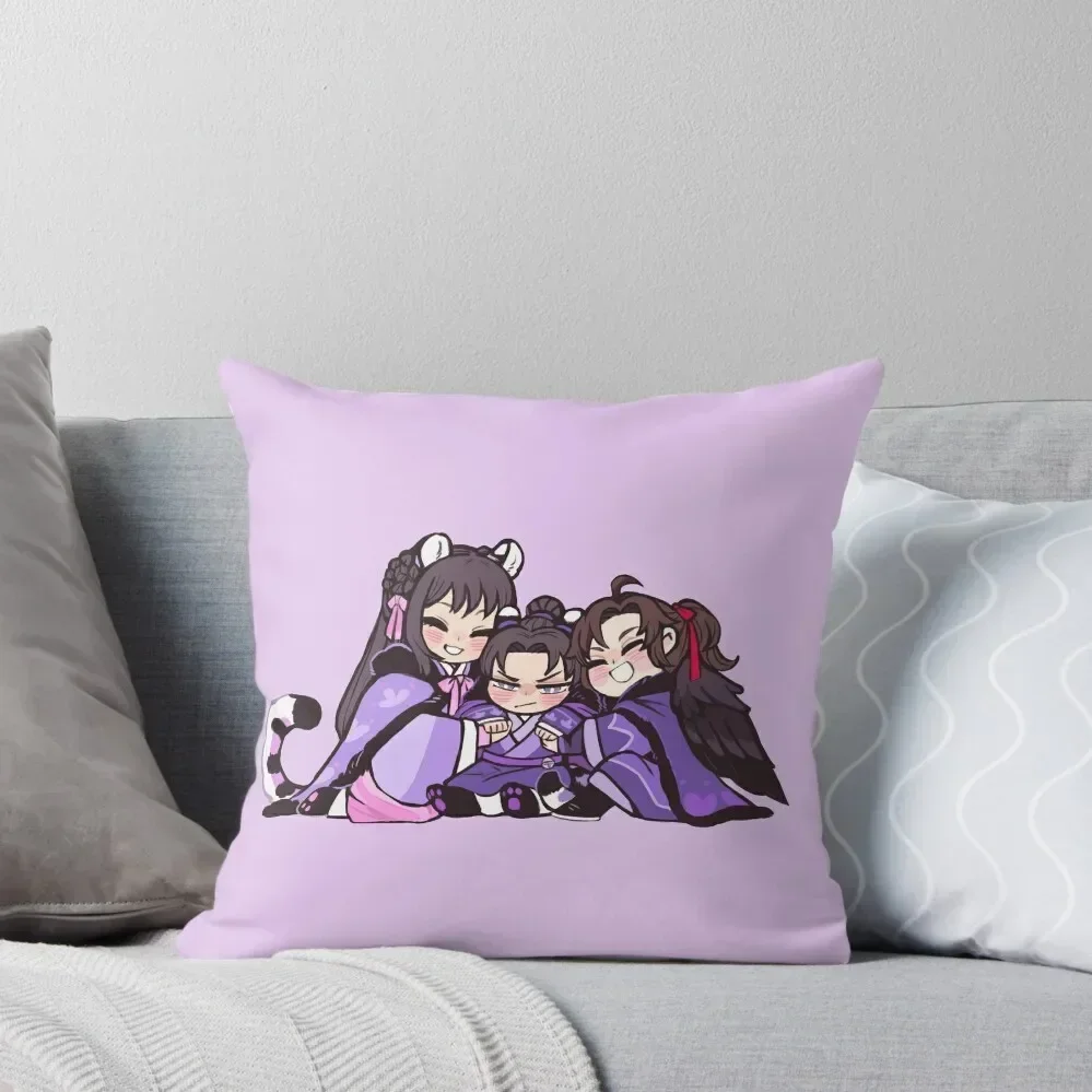 The Yunmeng Jiang siblings! Throw Pillow Sofa Cushion Cover pillow