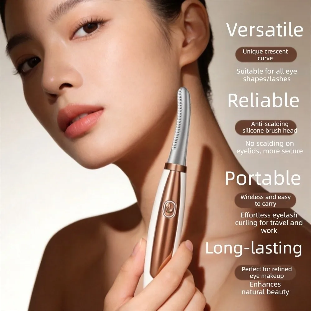 Portable, Instant Electric Eyelash Curler USB Port Dual-Direction Setting Rechargeable Heated Eyelash Curler Prevent Burns
